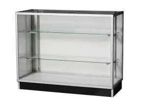 Kd4g-kd5g-kd6g Fibonacci Displays Extra Vision Glass Display Showcase With Silver Aluminum Frame
