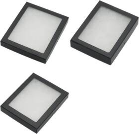 Findingking 1428301 3 Display Cases Mount Frames With Glass Top 1 Each 6x5 5x4 4x3 Black