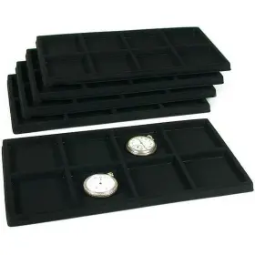 96-08bk Findingking 5 Pc 8 Compartment Display Tray Inserts Black