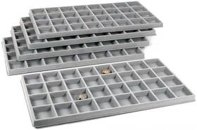 Findingking 96-32g 5 Pc 32 Compartment Display Tray Inserts Gray