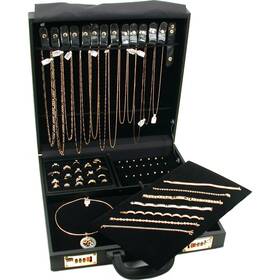 Findingking Zmja-2372 Large Jewelry Travel Attache Presentation Display Case