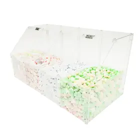 10206-nf Fixturedisplays 24x12x12 Inch 4-slot Clear Acrylic Candy Bin Dispenser Treat Coffee Dried Foods