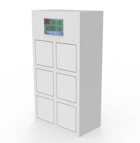 Fixturedisplays 10220-nf 7x14x4 Inch Touchscreen Metal Car Key Storage Locker Computer Control Smart Access