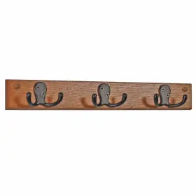 1040086-nf Fixturedisplays Wooden Mallet Coat Rack 15 Inch X2.25 X1.75 3 Double Hooks