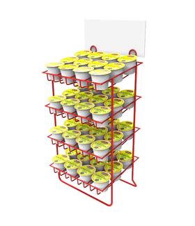 Fixturedisplays 12050-red Red Small Bottle Canister 1.7 Inch Wide Slot Nail Polish Display Rack Countertop