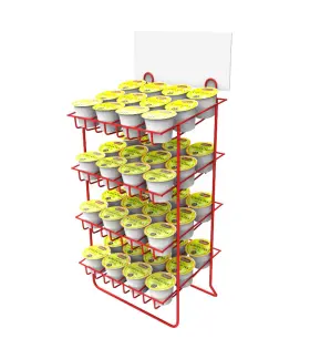 12050-red Fixturedisplays Red Small Bottle Canister 1.7 Inch Wide Slot Nail Polish Display Rack Countertop