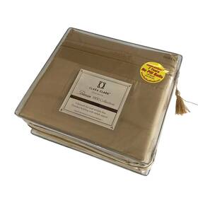 Fixturedisplays 15177-gold Queen Size Sheets Pillow Case Set Clara Clark Egyptian Cotton 1800 Count No Pill