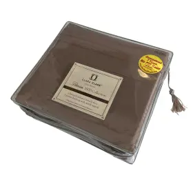 15177-mocha-nf Fixturedisplays Queen Size Sheets Pillow Case Set Clara Clark Egyptian Cotton 1800 Count No Pill