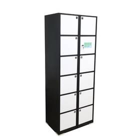 Fixturedisplays 18349-parcel 12 Slot Touchscreen Digtal Access Locker 26.8 Inch X 70.8 18