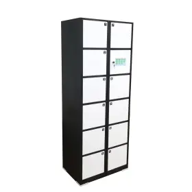18349-parcel Fixturedisplays 12 Slot Touchscreen Digtal Access Locker 26.8 Inch X 70.8 18