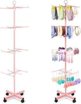 Flenpptly 744759302267 Retail Display Stand Rotating 4 Tier Spinning St
