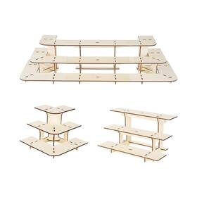 Flenpptly Fle01 Retail Display Shelves Stand Table Wooden 3 Tiers Rack