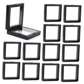 Mc19140 Framendino Group1 20 Pack 3d Floating Frame Display Case 2.8 X 0.8 Inch Black