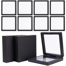 Framendino Mc21014 20 Pack 3d Floating Frame Display Case 3.5x3.5x0.8 Style A Black