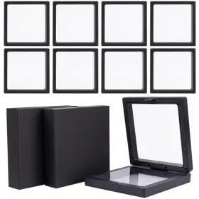 Mc21014 Framendino 20 Pack 3d Floating Frame Display Case 3.5x3.5x0.8 Style A Black