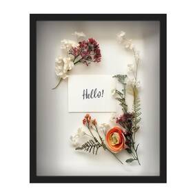 Frameworks Mdf-2060b/1216bk 12 Inch X 16 Black Wooden Shadow Box Frame Display C