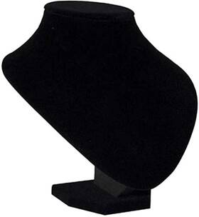 Freci 414831889345 Necklace Display Stand Wooden Velvet Bust Mannequin -