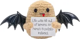 Positivehalloweenpotato01 Freenfond Halloween Positive Funny Potato Cute Crochet Lightbrown