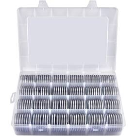 Fullcase 725983356523 Coin Capsules 46mm With Foam Gasket And Plastic Storage Organizer Box 6 Size