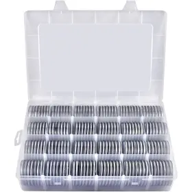 168coninsbox-adam001 Fullcase 725983356523 Coin Capsules 46mm With Foam Gasket And Plastic Storage Organizer Box 6 Size
