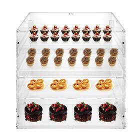 Fxeipol Xn5q3w Pastry Display Case 3-tray Bakery 18.7 X 17.7 17.7in Acrylic