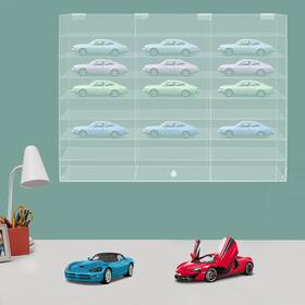 Gdrasuya10 747495421216 Acrylic Toy Car Display Case Clear Box Wall Mounted Shelf Us