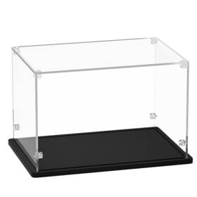 Gemutlich 12-8-8 Acrylic Display Case 12x8x8 Inch - 3mm Thick Box With Black W