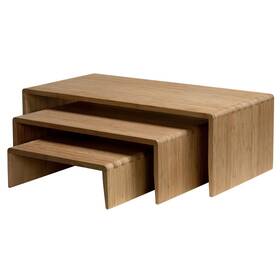 Get Bamriserr8 G.e.t. Bamboo Tier Display Riser For Collectibles Medium Set Of 3