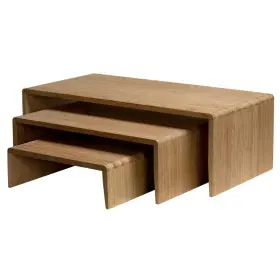 Bamriserr8 Get G.e.t. Bamboo Tier Display Riser For Collectibles Medium Set Of 3