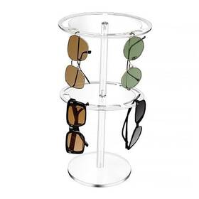 Gigicloud 2ohr0ys-zvfa3tq9zjwwva59 2pcs Acrylic Sunglass Display Stand 360 Rotating Transparent Double Layer