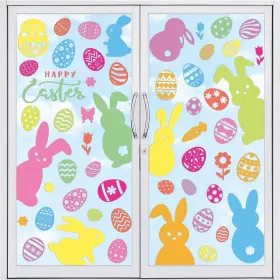 Mm1467 Gisgfim Easter Window Clings Decoration Spring Bunny Cling Stickers Mm1467 Gisgfim Easter Window Clings Decoration Spring Bunny Cling Stickers