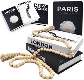 Gocelufe Zss01 Decorative Books For Home Decor Set Of 3 Stylish Fake Black And White