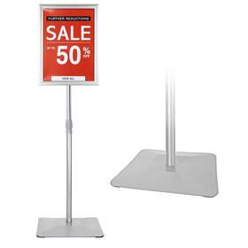 Golemas 600821938386 Adjustable Sign Stand For Display With Upgraded Iron Base Pedestal Floor Si