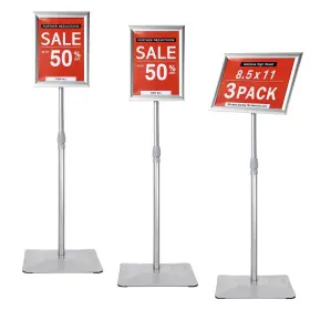 Golemas 600821942512 Adjustable Sign Stand For Display With Upgraded Iron Base Pedestal Floor Si