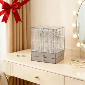 Boxes-gr-02-wmy-5t-gray Greenfeather Jewelry Organizer With 7 Removable Drawers Clear Acrylic Jewelr