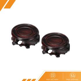 Gryfton 680811087225 2pack Wooden Stand Holders Displays Base 50mm Diameter Black