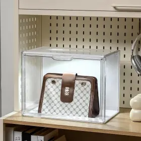 Sku00205 Gudemay Clear Showcase With Light Dustproof Stackable Display Case For Collectibles