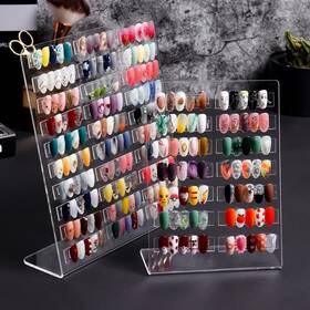 Guolich Bt057 Nail Polish Rack 30 Lattice Art Display Board Clear Multicolor