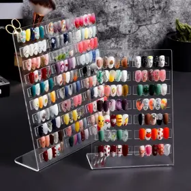 Bt057 Guolich Nail Polish Rack 30 Lattice Art Display Board Clear Multicolor