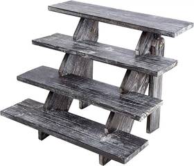 Hallops Hall-000008 Rustic Cupcake Stand - Wooden Retail Table Display. Wood Cake Display Tabl