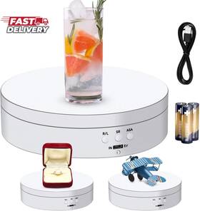 Hicarer 744759169617 Rotating Display Stand 5.4 Inch /6.6 Lbs Load Motorized Spinning Platform Ro