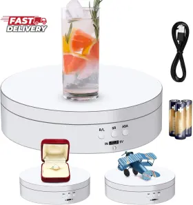Hicarer 744759169617 Rotating Display Stand 5.4 Inch /6.6 Lbs Load Motorized Spinning Platform Ro