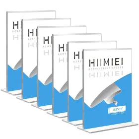 Ykl000196 Hiimiei Acrylic Sign Holder 8.5 X 11 Table Menu Display Stand Clear Plastic