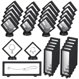 Jolauvfj8402 Hoemwarm 30 Pack 3d Floating Display Stand Frame Case Coin D