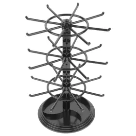 Ae1117843bg3wjnk Holibanna 3-tier Rotating Jewelry Display Stand Plastic Rack With Hooks