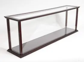 364366 Homeroots 39 Dark Brown Glass Standard Display Stand