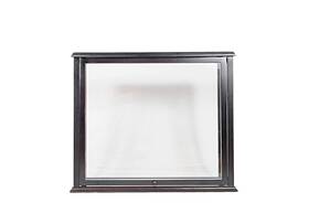Homeroots 364370 14 Black Glass Standard Display Stand