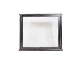 364370 Homeroots 14 Black Glass Standard Display Stand