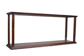 364373 Homeroots 10 Dark Brown And Clear Glass Standard Display Stand