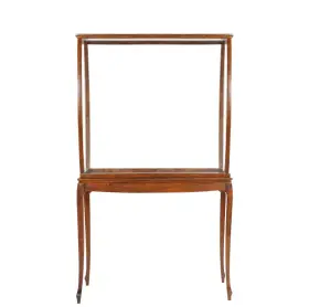 364377 Homeroots 15 Brown And Clear Glass Standard Display Stand